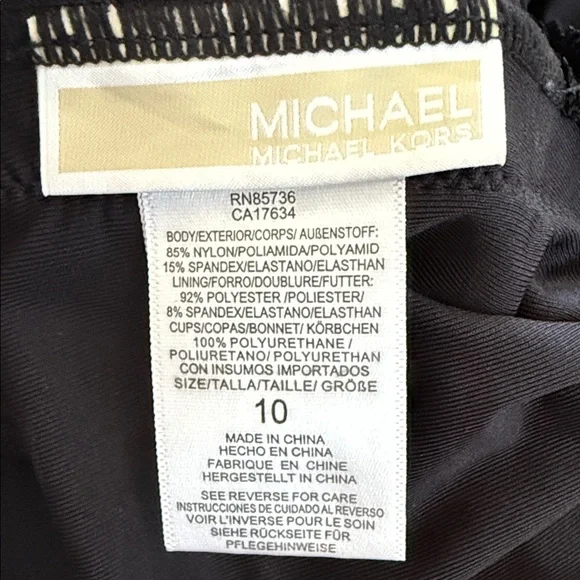 Michael Kors Black One-Piece with Side Logo - Picture 5 of 5